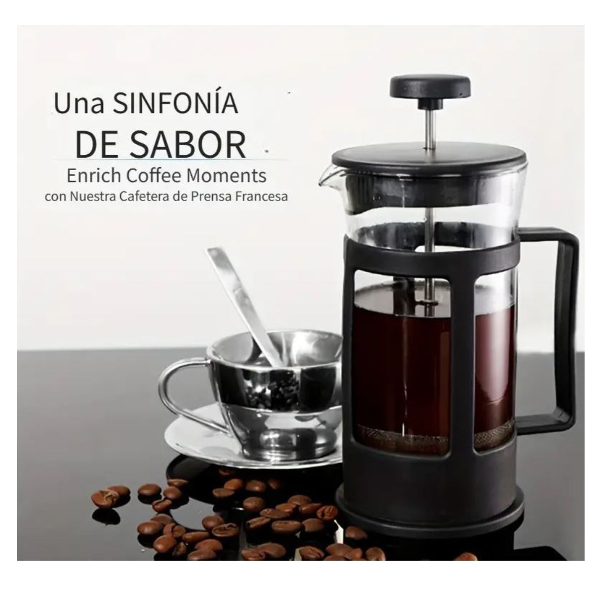 Cafetera Prensa Francesa 600 Ml Café