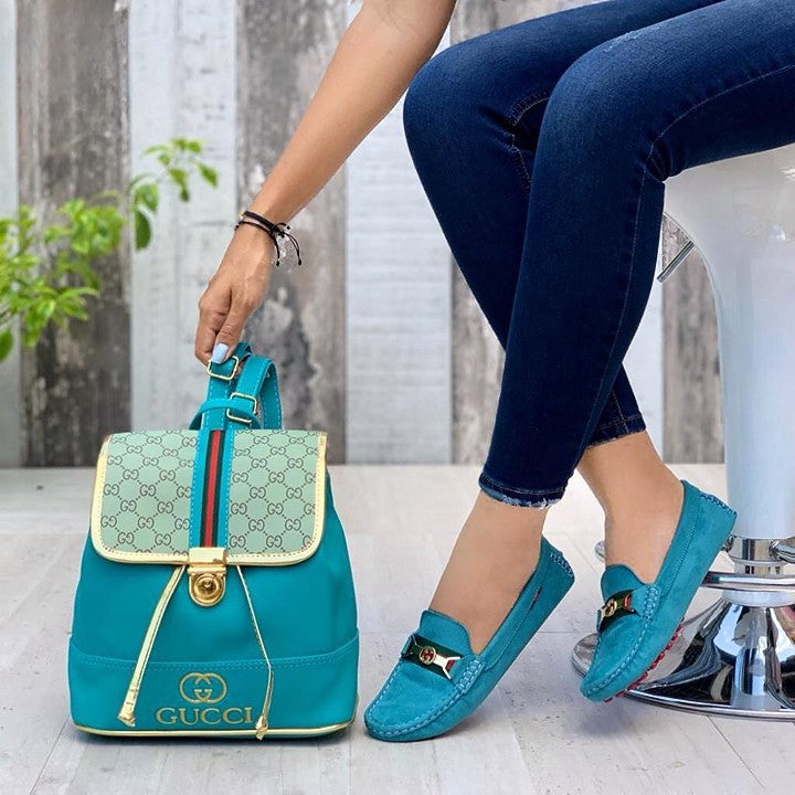 Elegancia y estilo en cada paso – Combo exclusivo Mocasines + Bolso Gucci